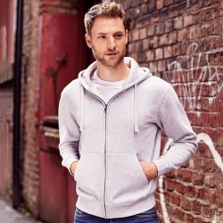 Plain Authentic zipped hooded sweat Russell 280 GSM